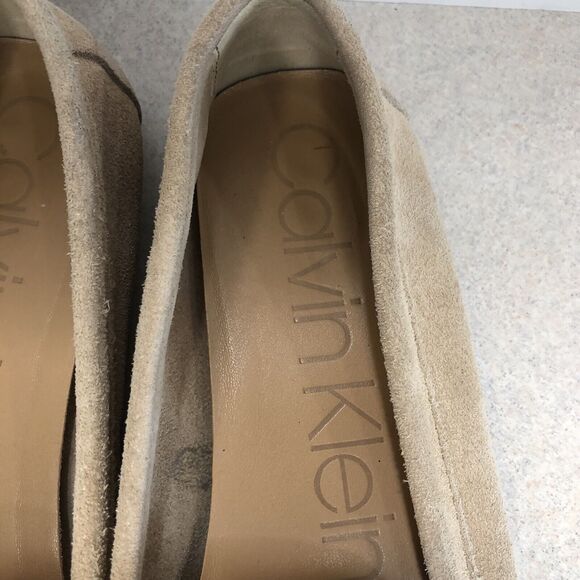 Women’s Calvin Klein Lunasi Tan Loafer Mocassin Slip On - Picture 5 of 10